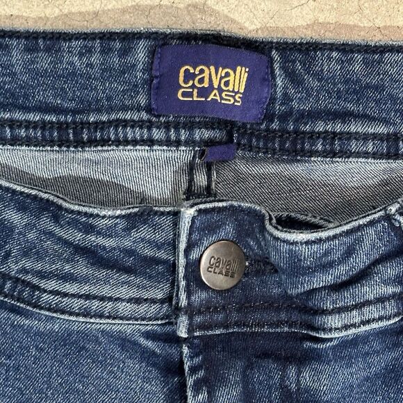 NWT Cavalli Class Denim Jeans Regular Straight Distressed Cotton Men’s Size W36 - Picture 4 of 12